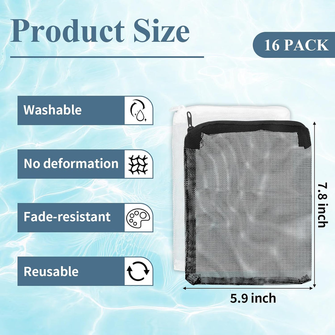 16 PCS Aquarium Filter Media Bags for Activated Carbon and Ceramic