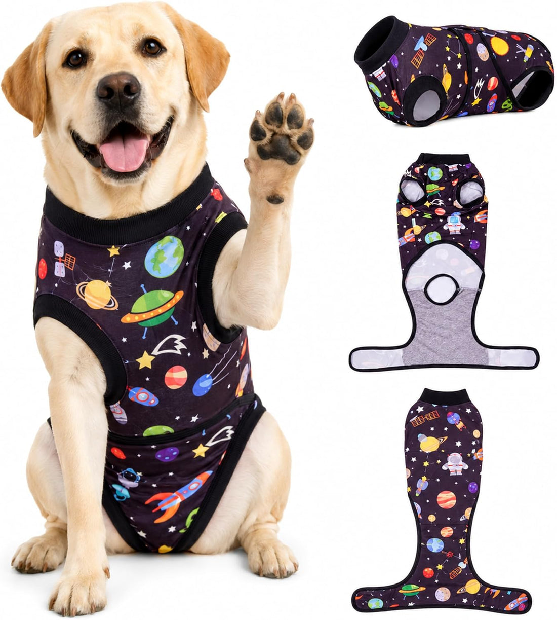 PetWarm Dog Surgery Recovery Suit, Recovery Suit for Dogs, Cosmic