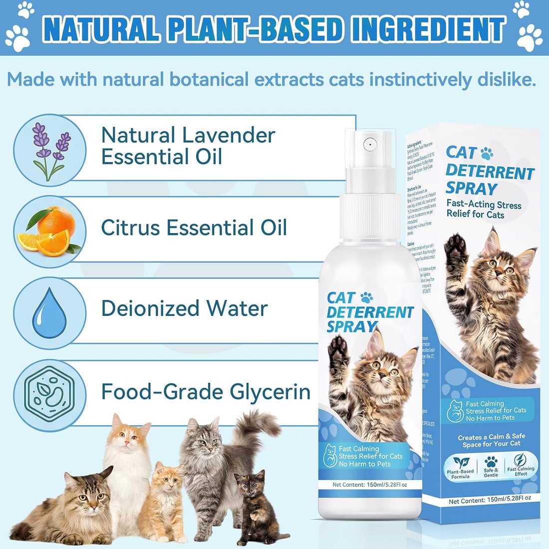 Cat Deterrent Spray for Furniture and Carpets