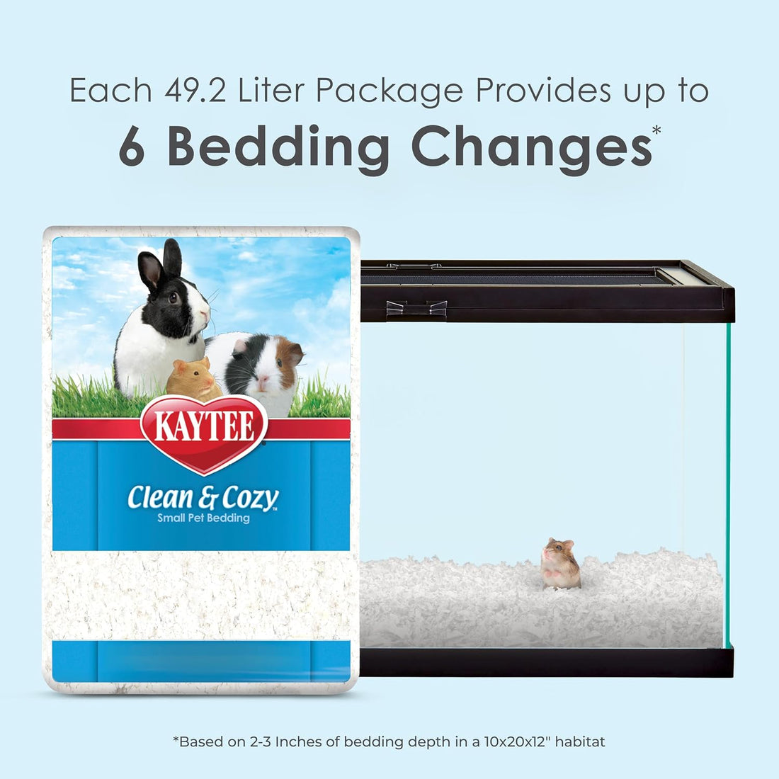 Kaytee Clean & Cozy Paper Bedding for Small Animals, White
