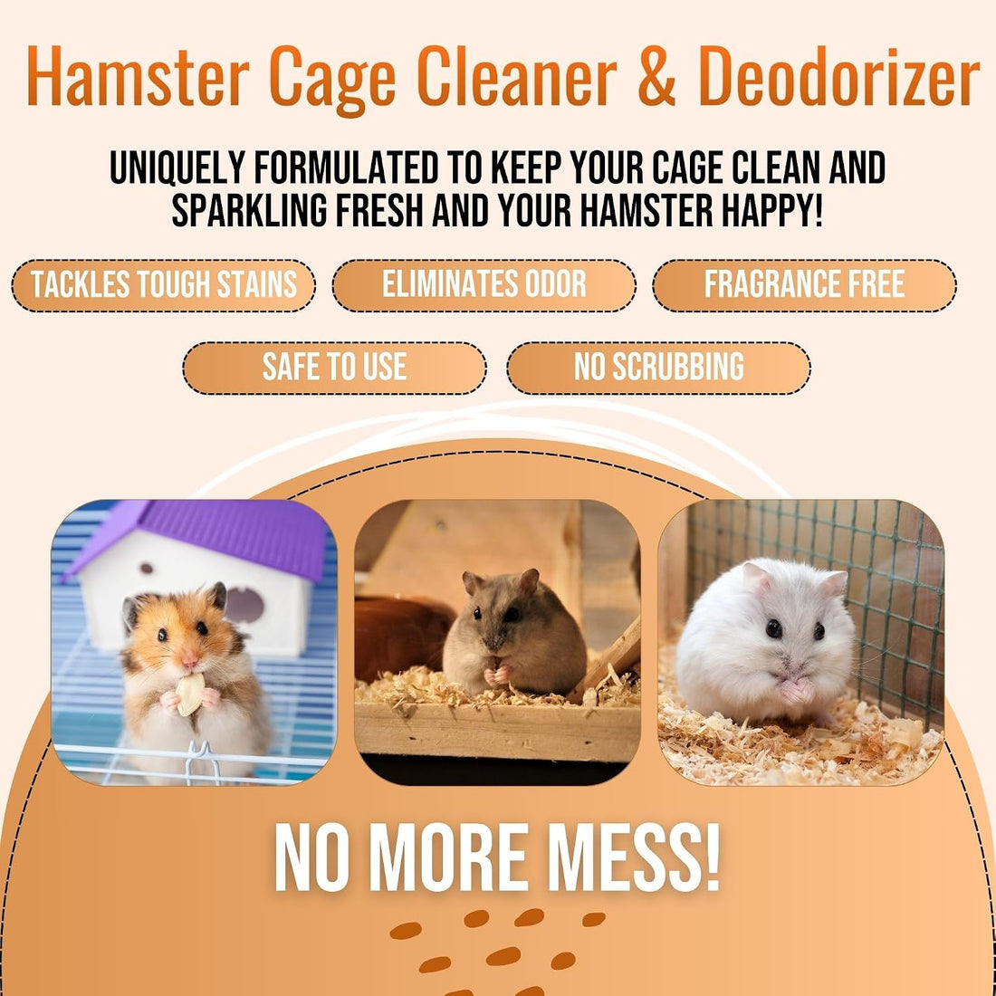Hamster Cage Odor Eliminator & Cleaner Spray, 32oz – Made in USA