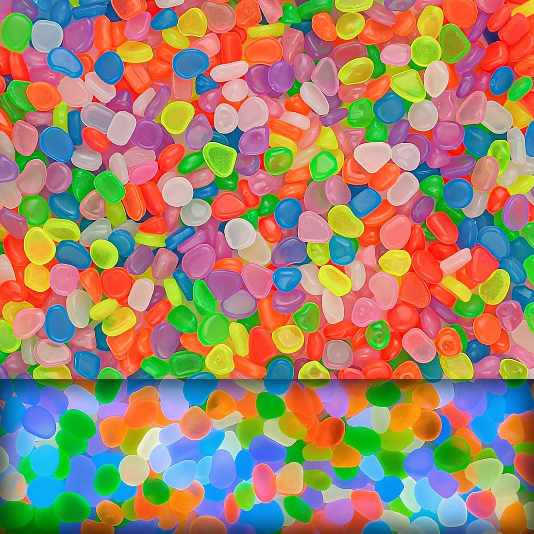 400pcs Glow in the Dark Rocks for Outdoor Garden & Aquarium