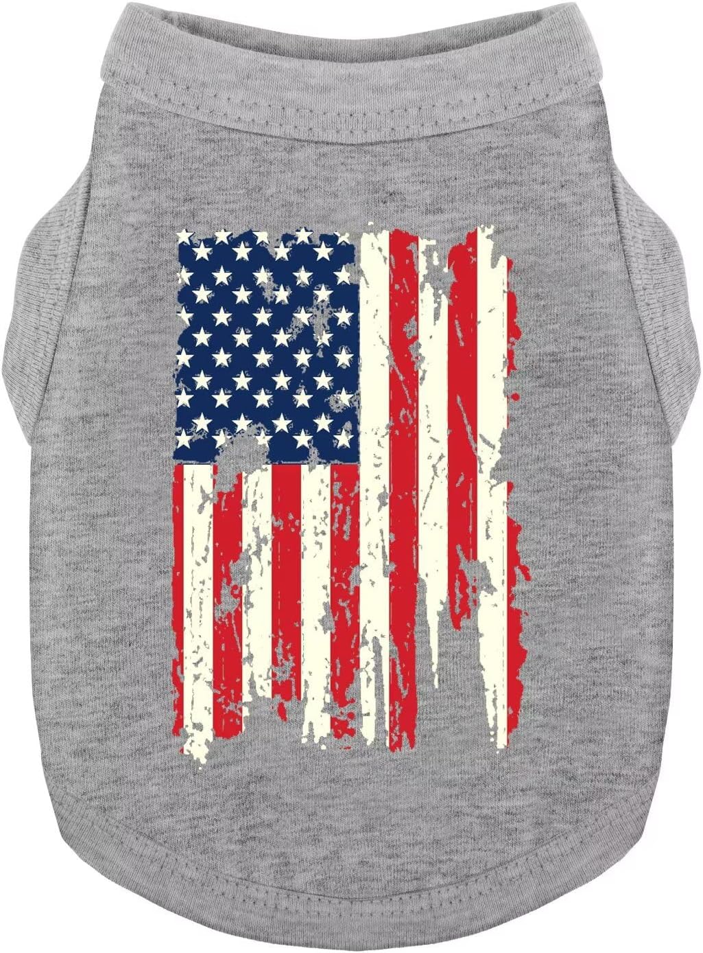 American Battle Damaged Flag Inspired Cotton Dog Shirt,Independence