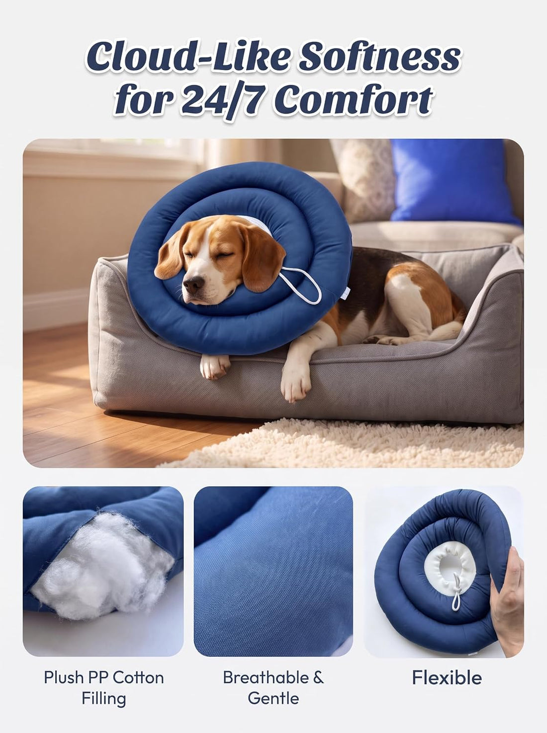 Soft Dog Cones, Recovery Dog Donut Collar After Surgery- Cone