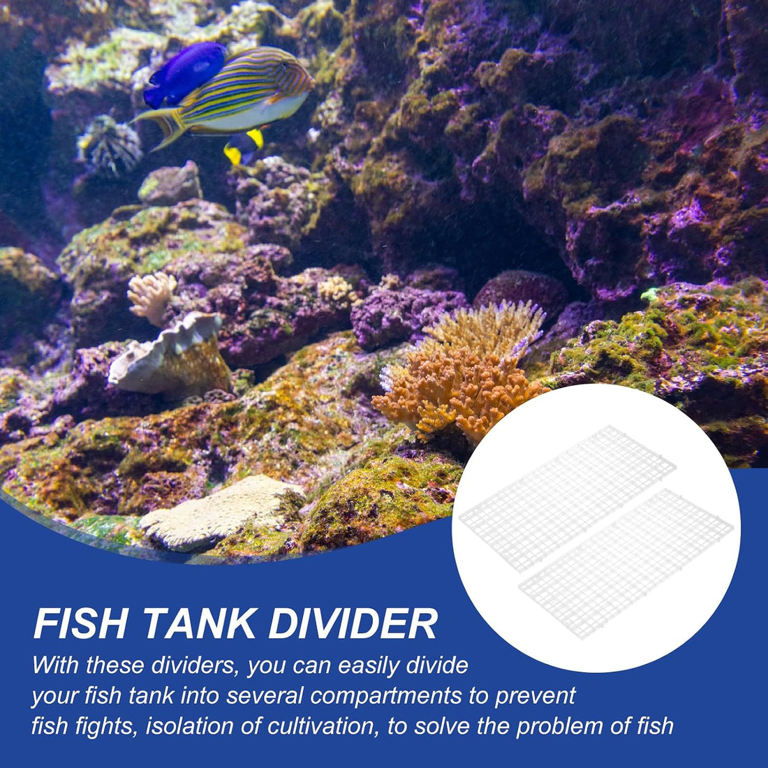 uxcell 2pcs Aquarium Fish Tank Divider 12x6 Crate Light Diffuser Clear