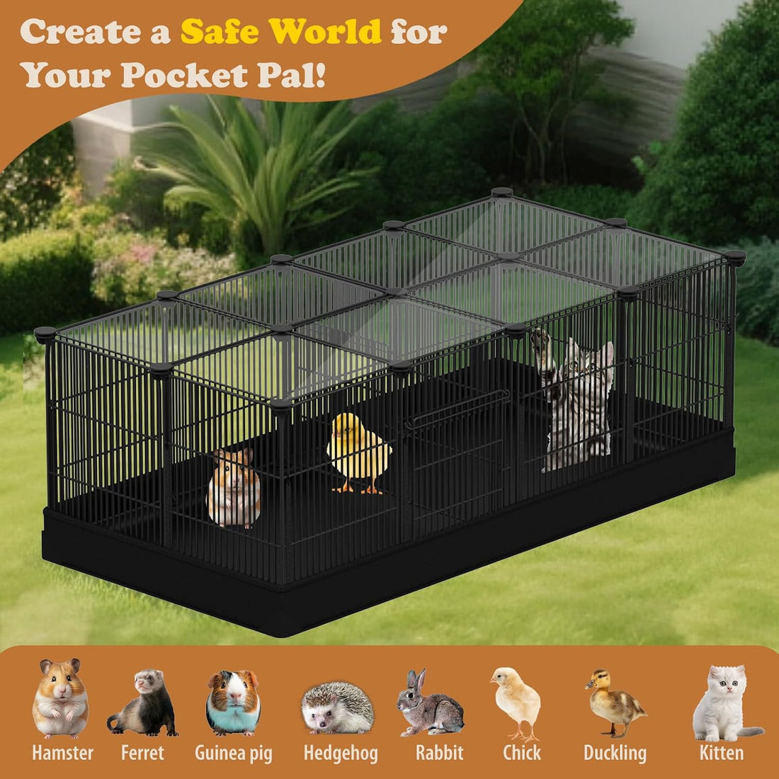 22 Panels Small Animal Playpen