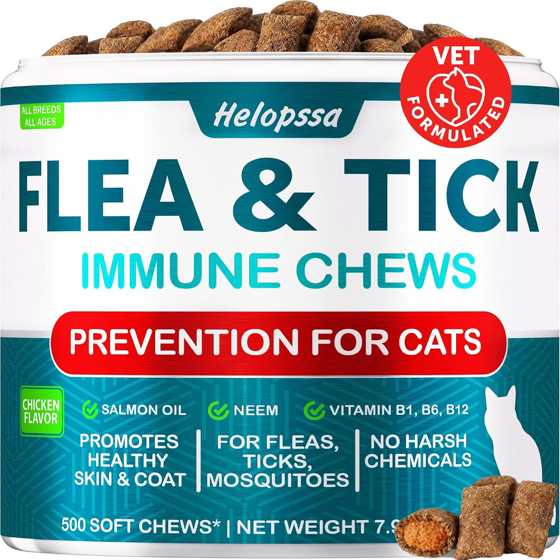 Flea and Tick Prevention for Cats - 500 Treats
