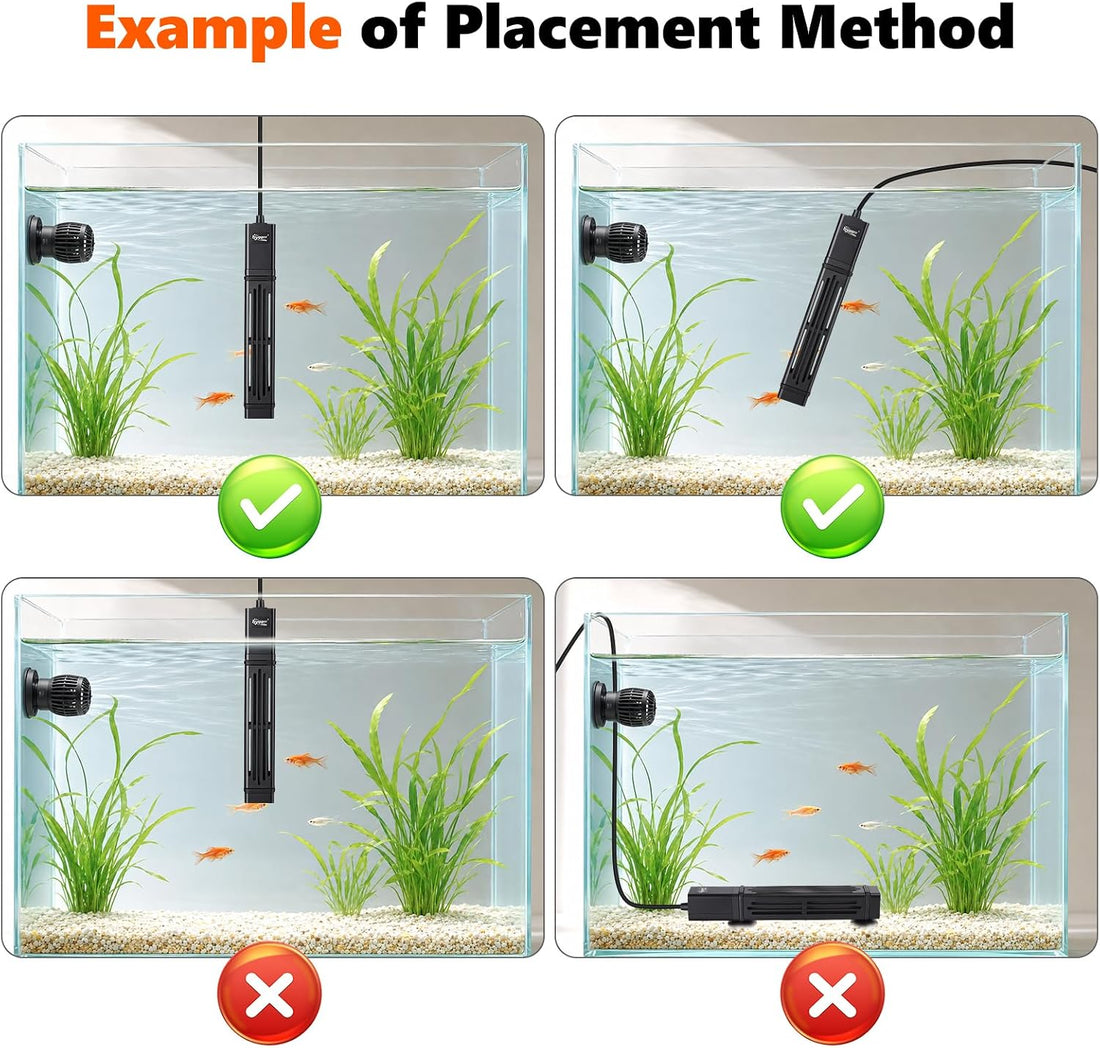 hygger 150W Submersible Aquarium Heater, Adjustable Fish Tank Heater