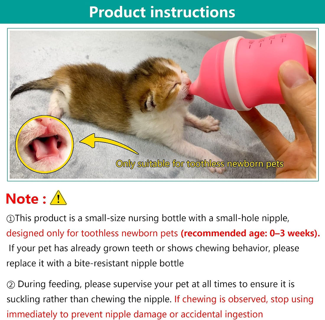 Pet Feeding Bottle for Puppies and Kittens,40ml Yellow