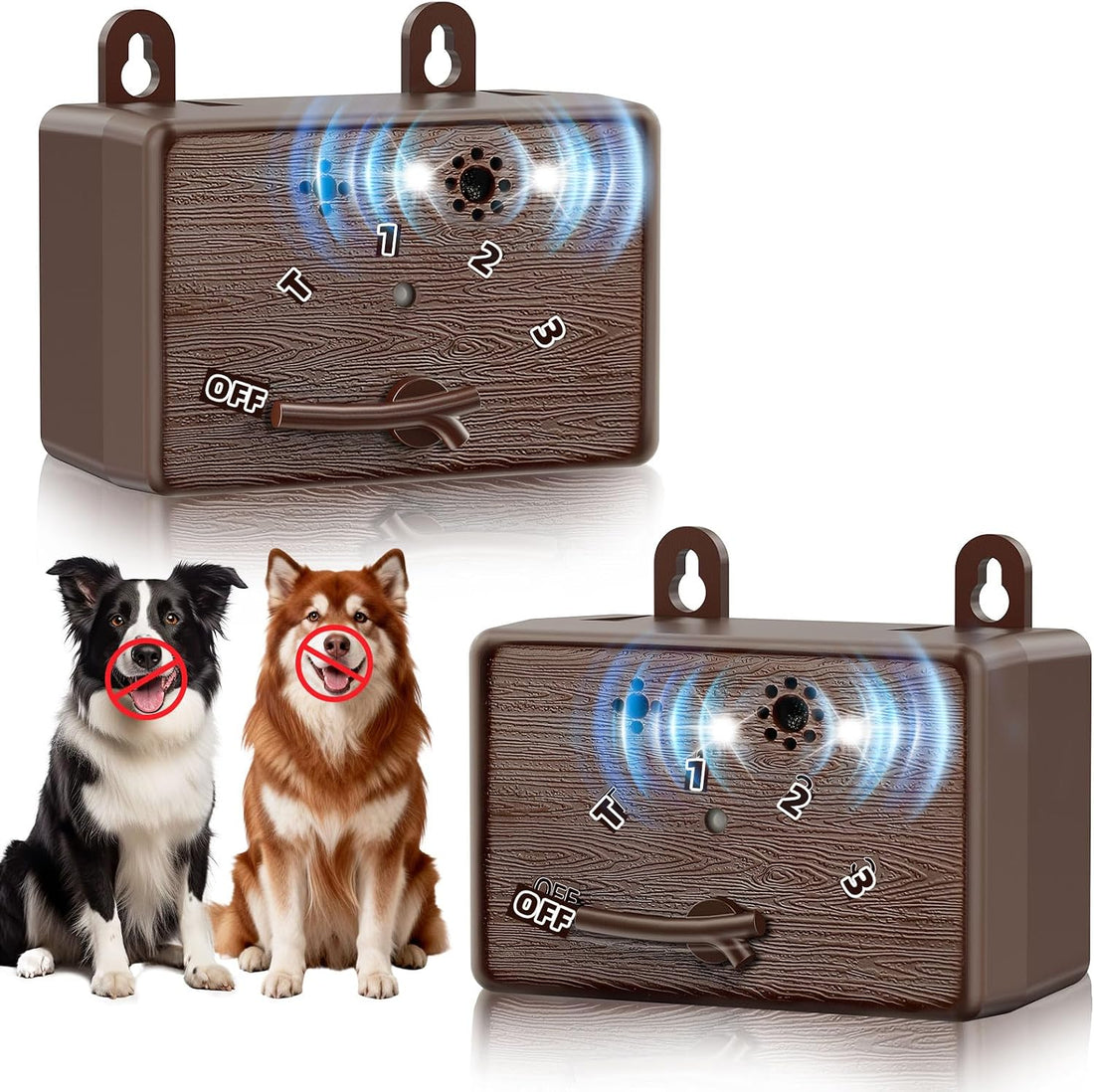 2-Pack Dog Bark Deterrent Devices, Anti Barking Device for Dogs