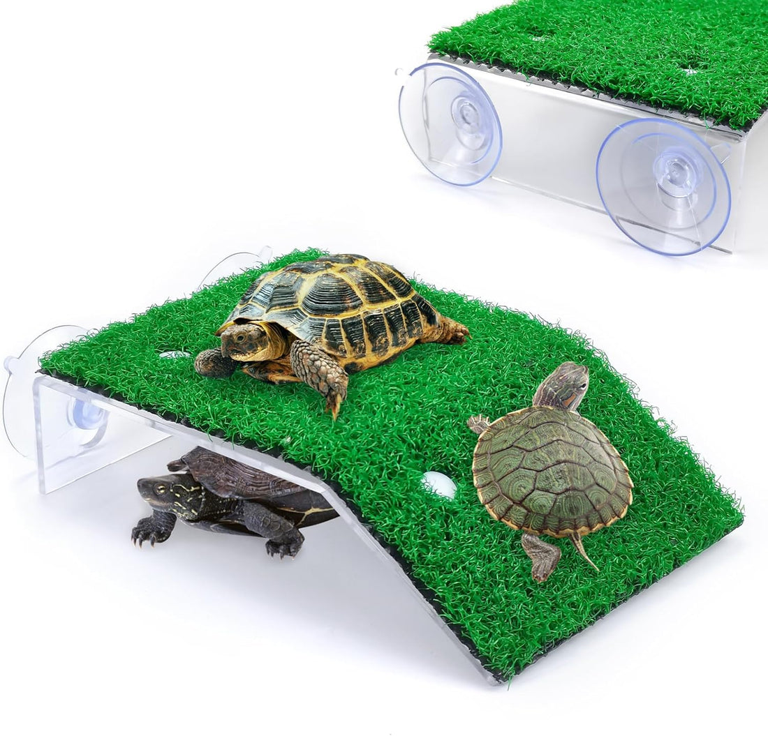 Keedolla Small Turtle Basking Platform Simulation Grass Turtle Ramp