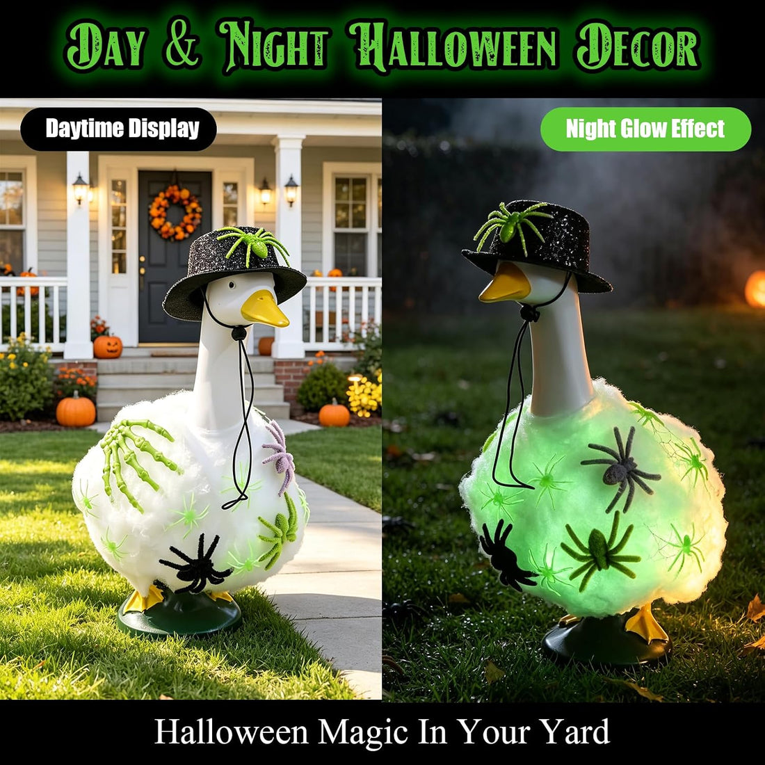 Chris.W Porch Goose Halloween Outfit Glow in the Dark Costume 17-23
