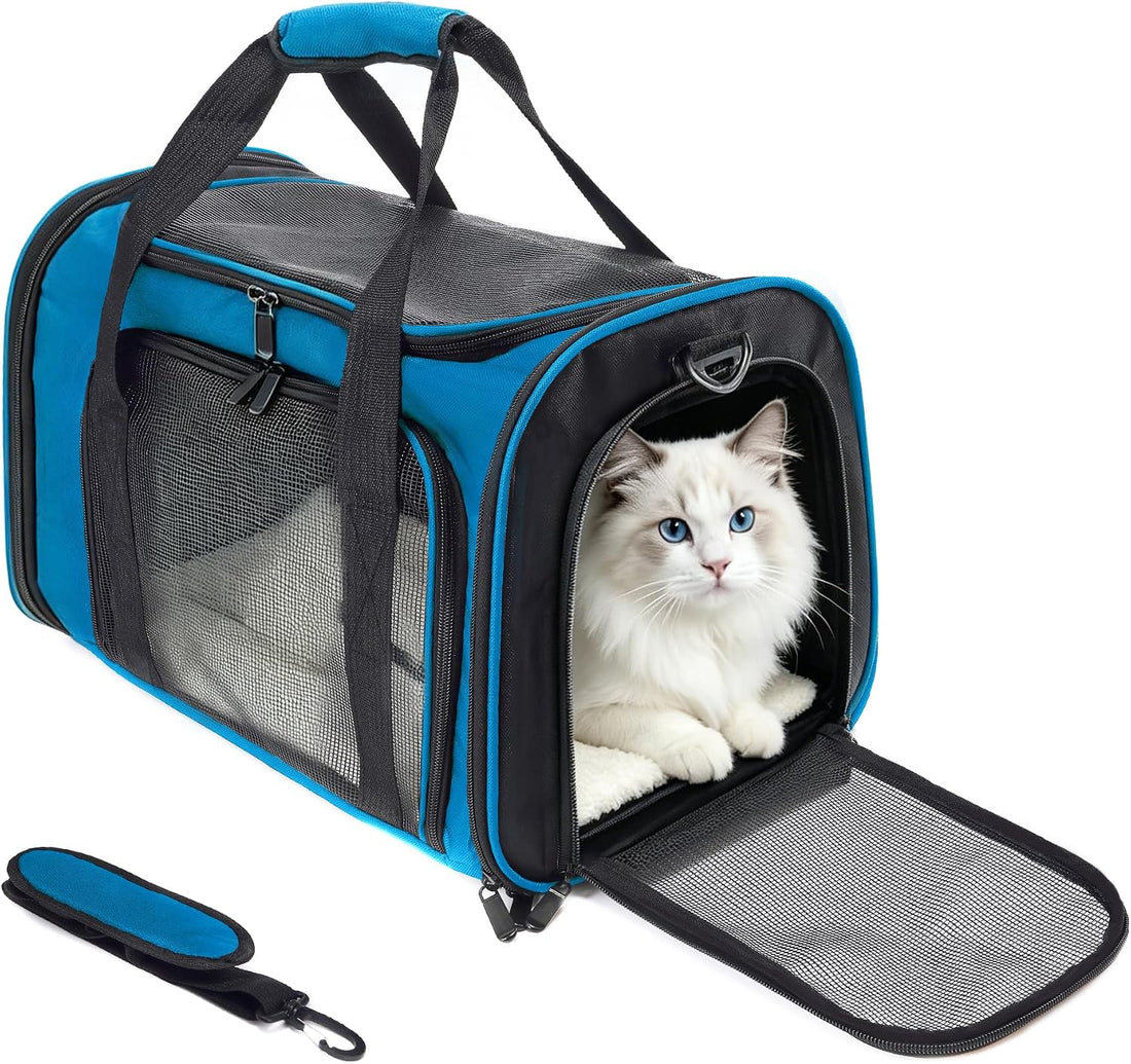 Soft Sided cat Carrier Bag Breathable Mesh Cat Dog Travel Carrier