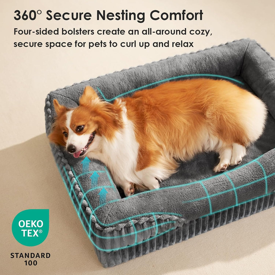 EHEYCIGA Orthopedic XL Dog Bed 42x30 Inch, Memory Foam Dog Couch