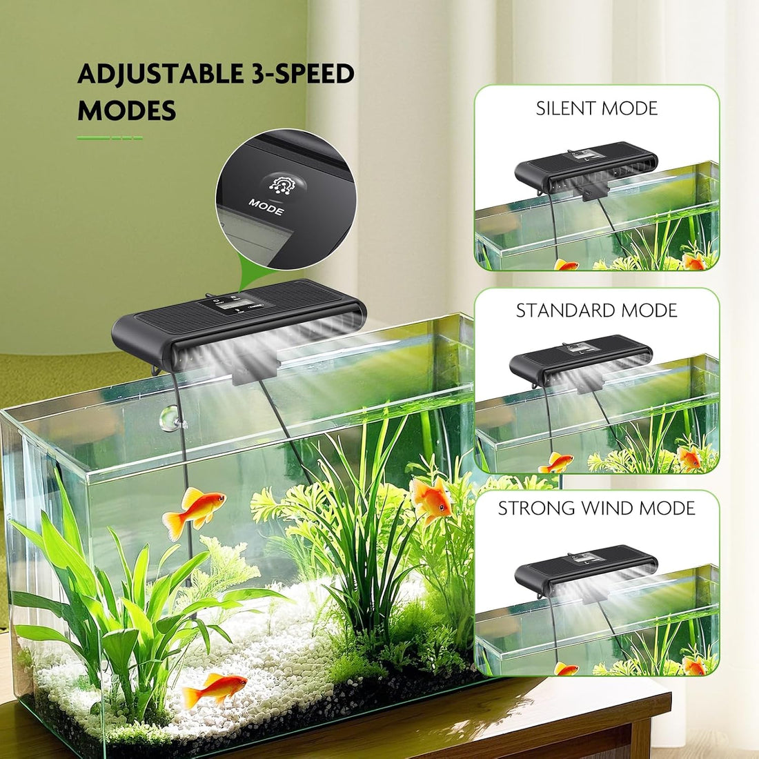 PAIZOO Aquarium Chiller Fan, Auto Temp Control Water Cooler with Temp