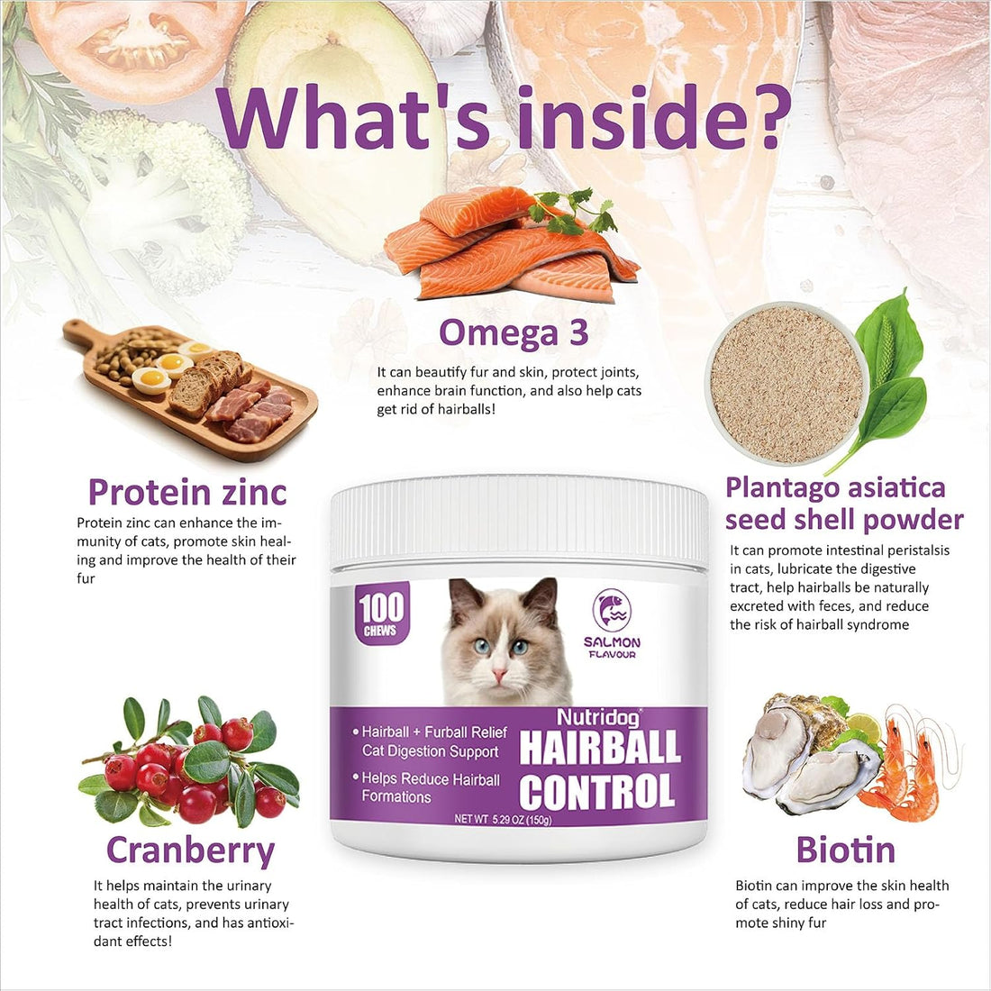 Nutridog Hairball Treats for Cats