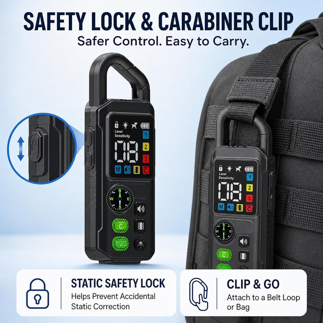 2-in-1 Dog Shock Collar & Bark Collar for 2 Dogs with Remote, 15-110lb
