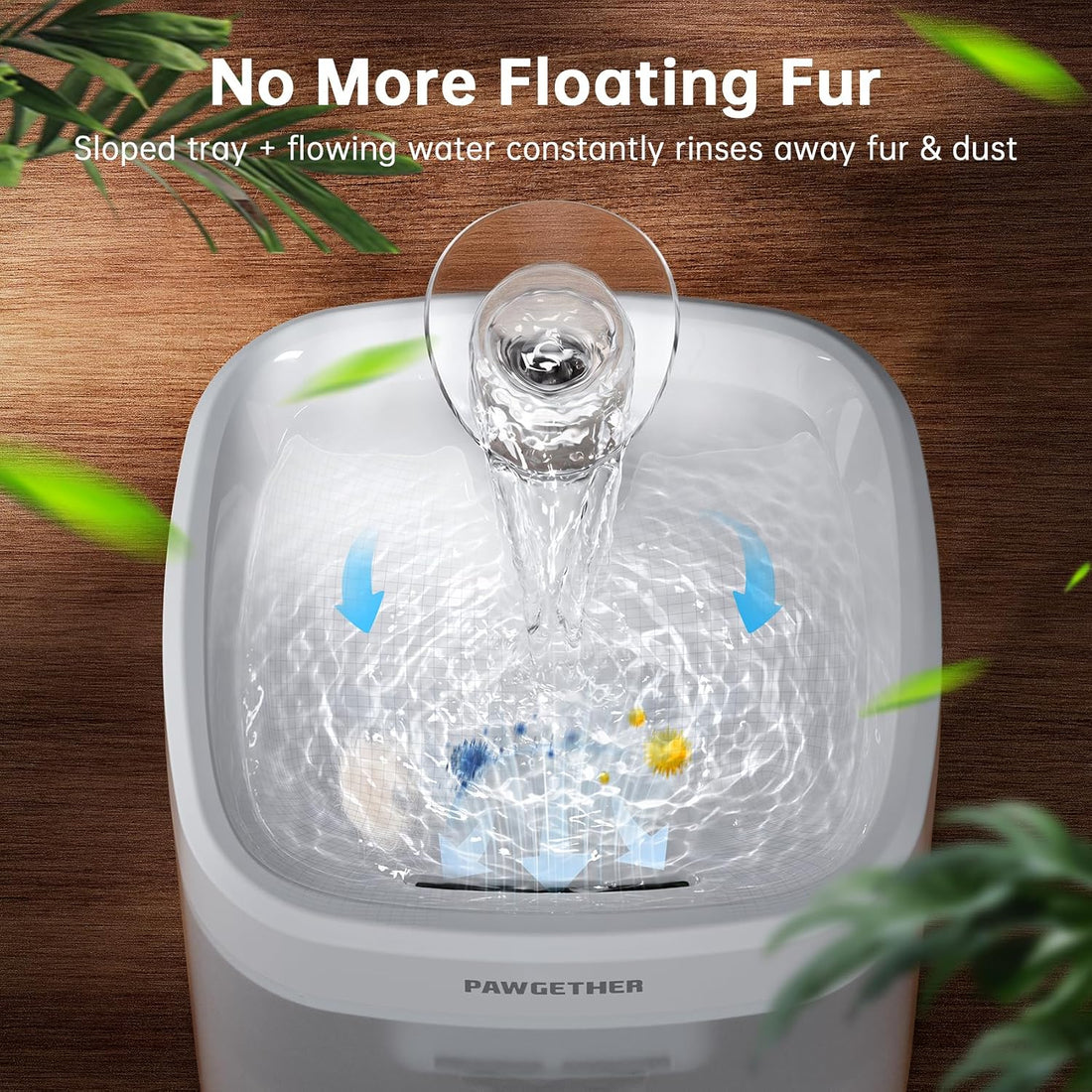 PAWGETHER® Cat Water Fountain with Magnetic Pump 51oz/1.5L Dog Water