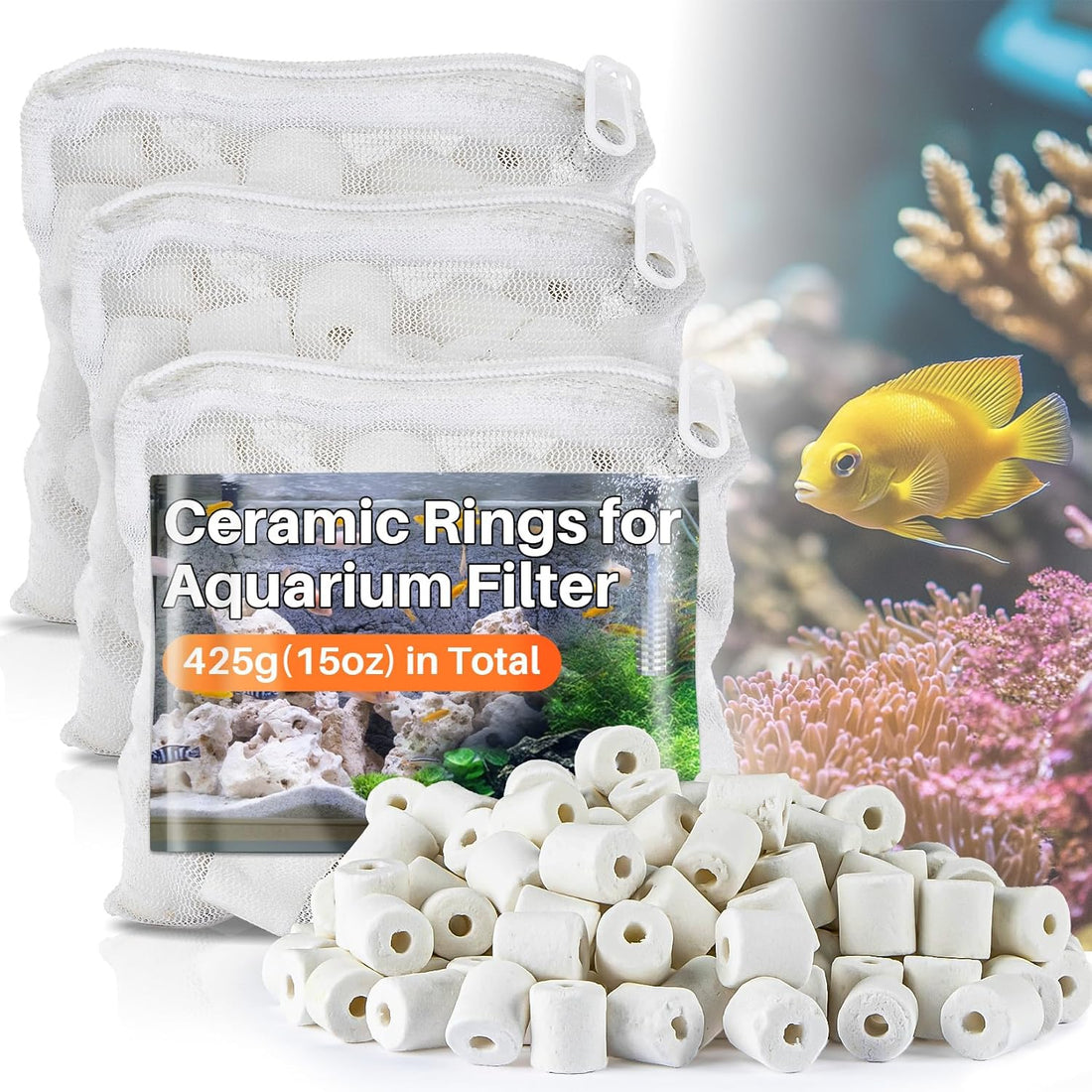 Sukh Ceramic Rings for Aquarium Filter