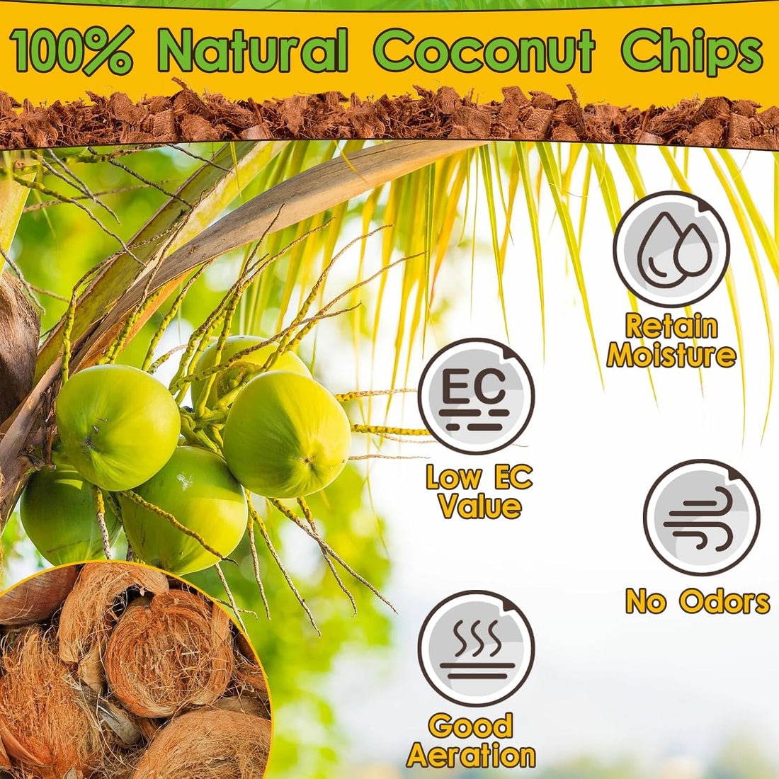 Halatool Organic 10LB Coconut Husk for Reptiles