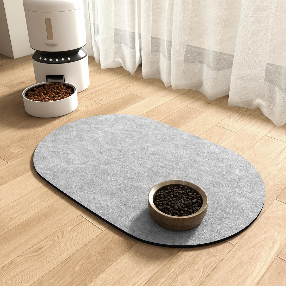 MontVoo Absorbent Dog Food Mat-Dog Mat for Food and Water Bowl