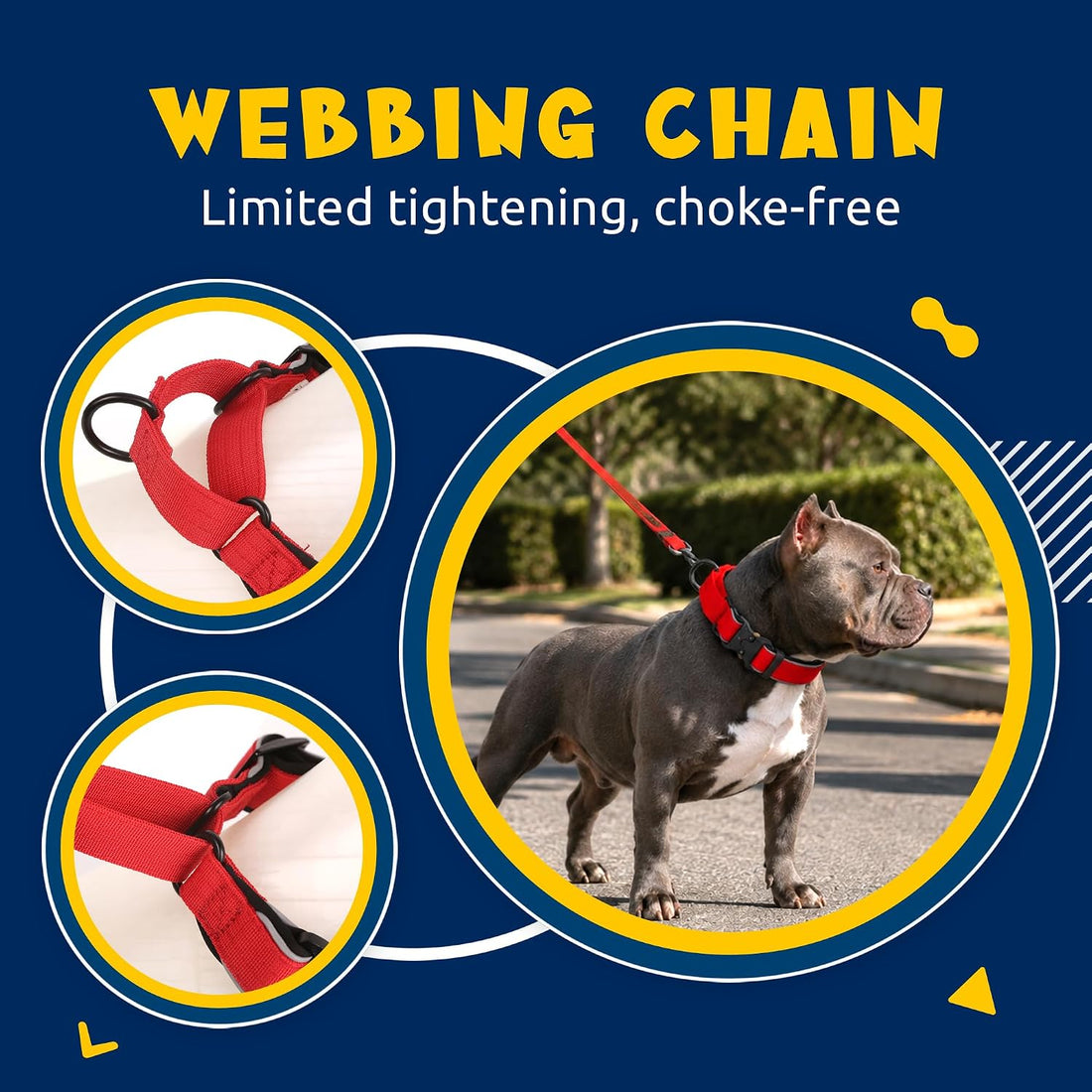 Heavy-Duty Reflective Martingale Dog Collar