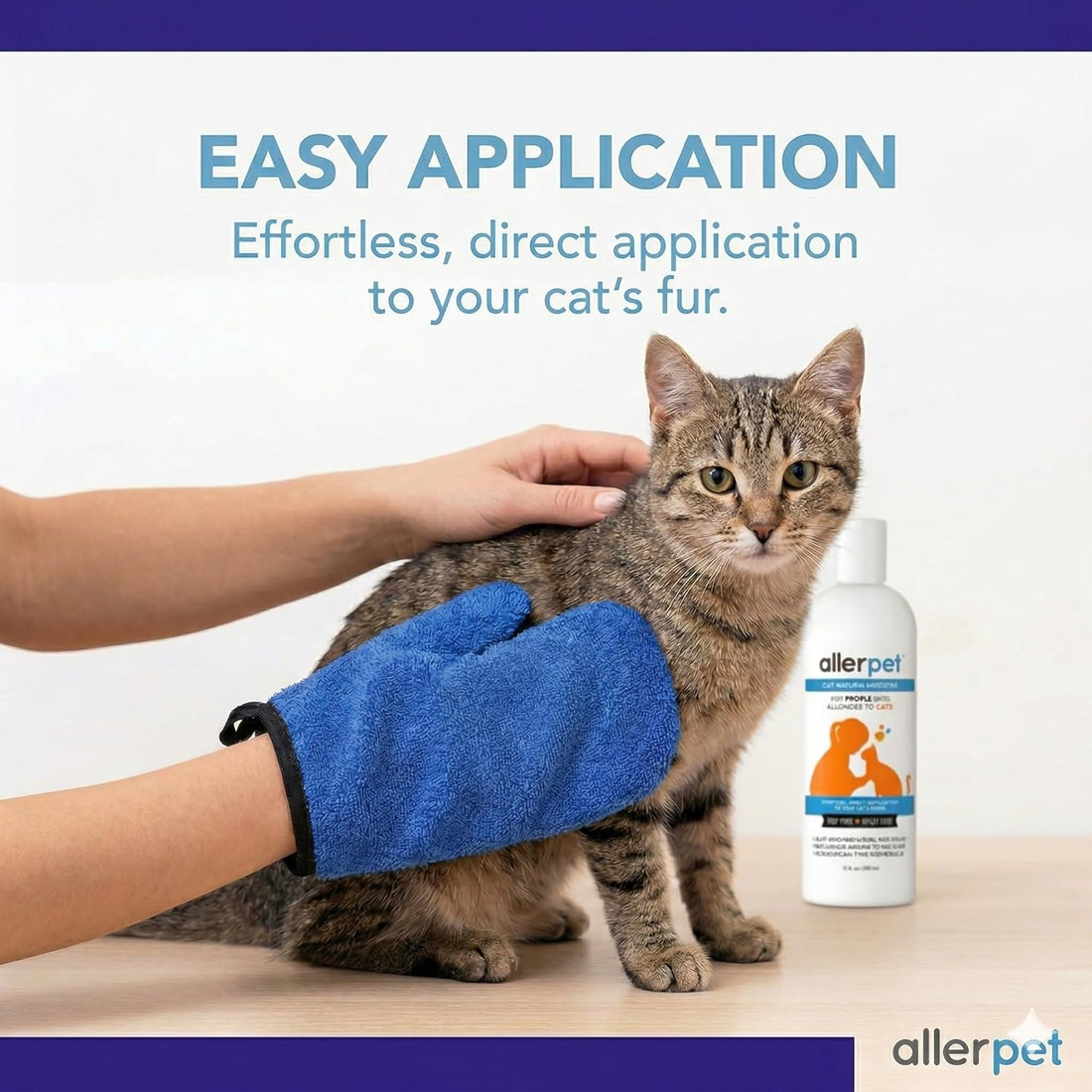 Allerpet Cat Dander Remover w/Free Pair of Grooming Gloves and Mitt