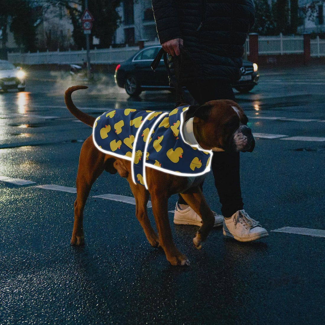Dog Raincoat, Waterproof Dog Rain Jacket with Hood