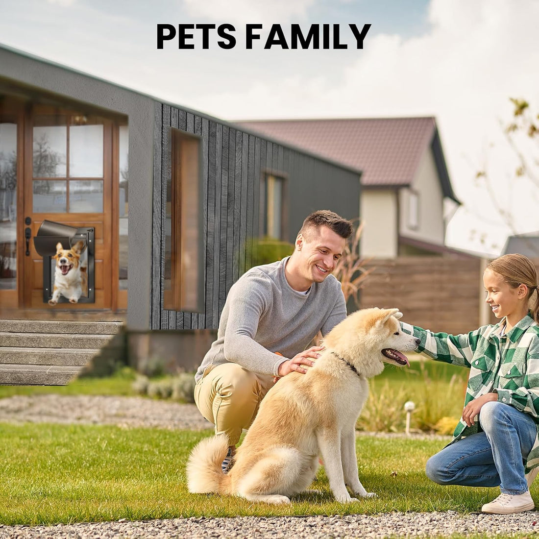 All Aluminum Dog Door for Exterior Door, Large Doggy Door