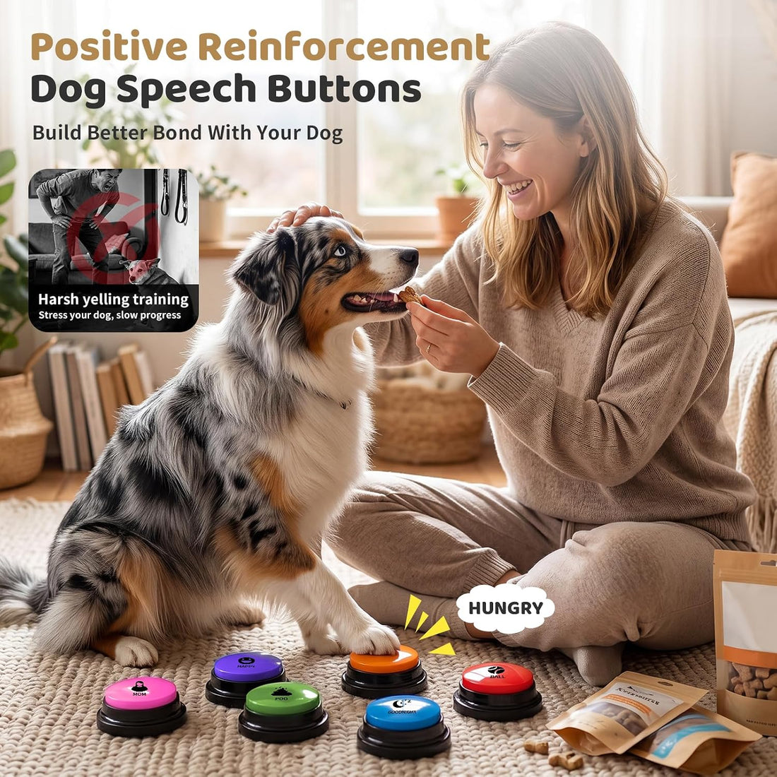 Dog Buttons for Communication Set of 12 HD Dog Talking Buttons 50