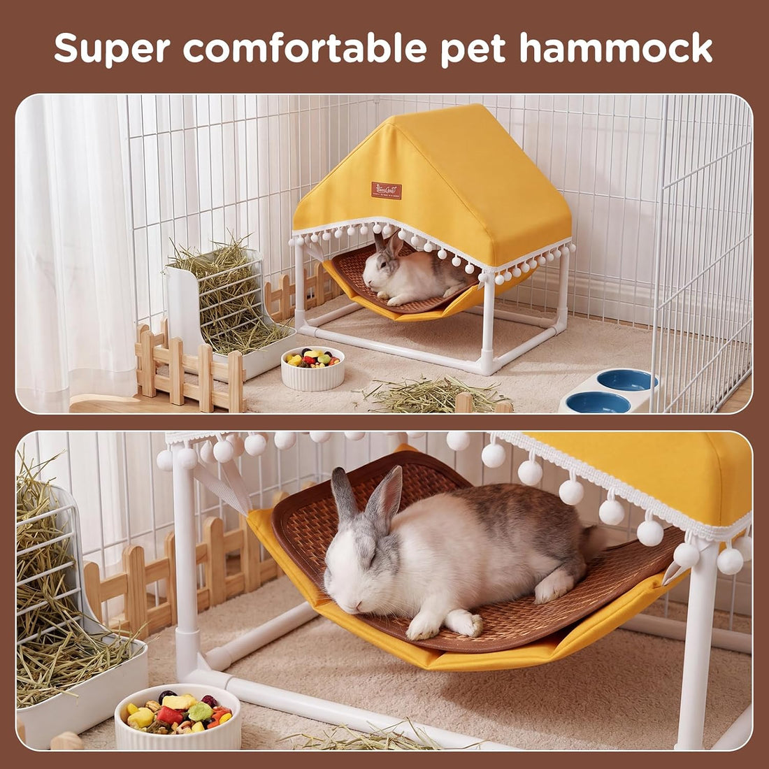 Guinea Pig Hammock with Stand,Hamster Hideout House