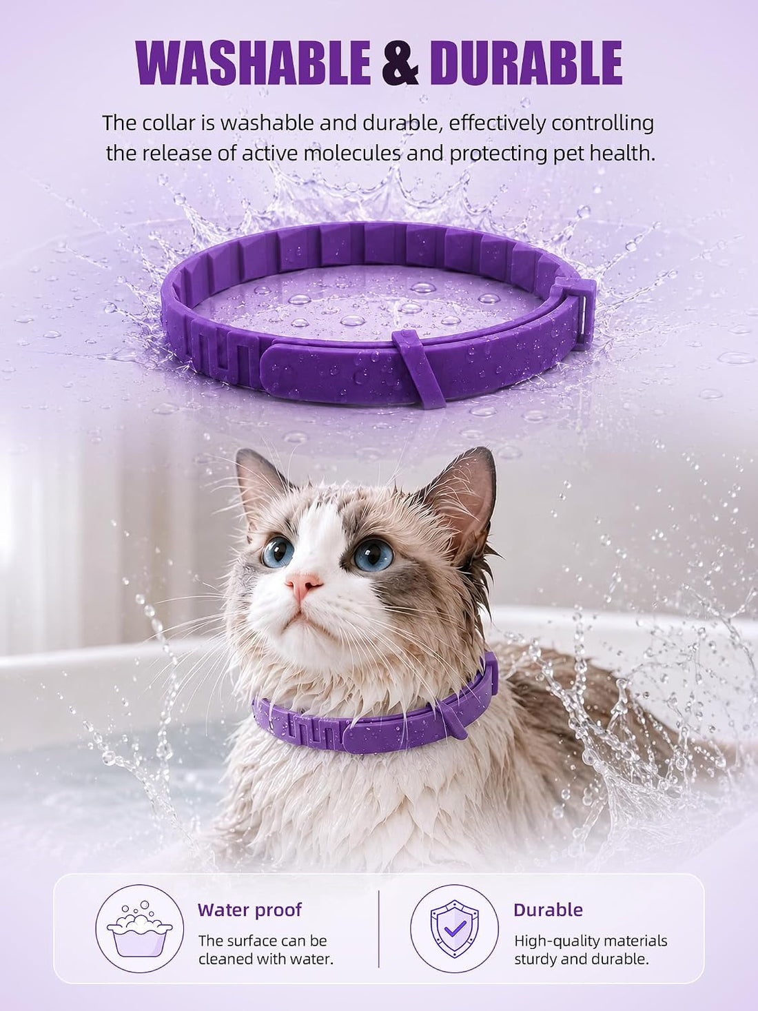 Calming Collar for Cats - Adjustable Anxiety Relief and Stress