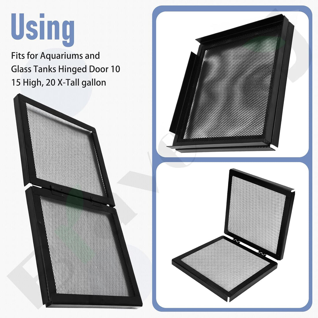 Braveboy 10-Gallon Screen Cover for Hinged Door, for 15 High