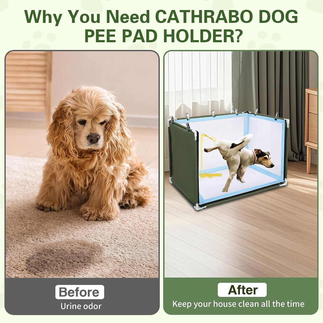 Dog Pee Pad Holder with High Walls,Waterproof Puppy Litter