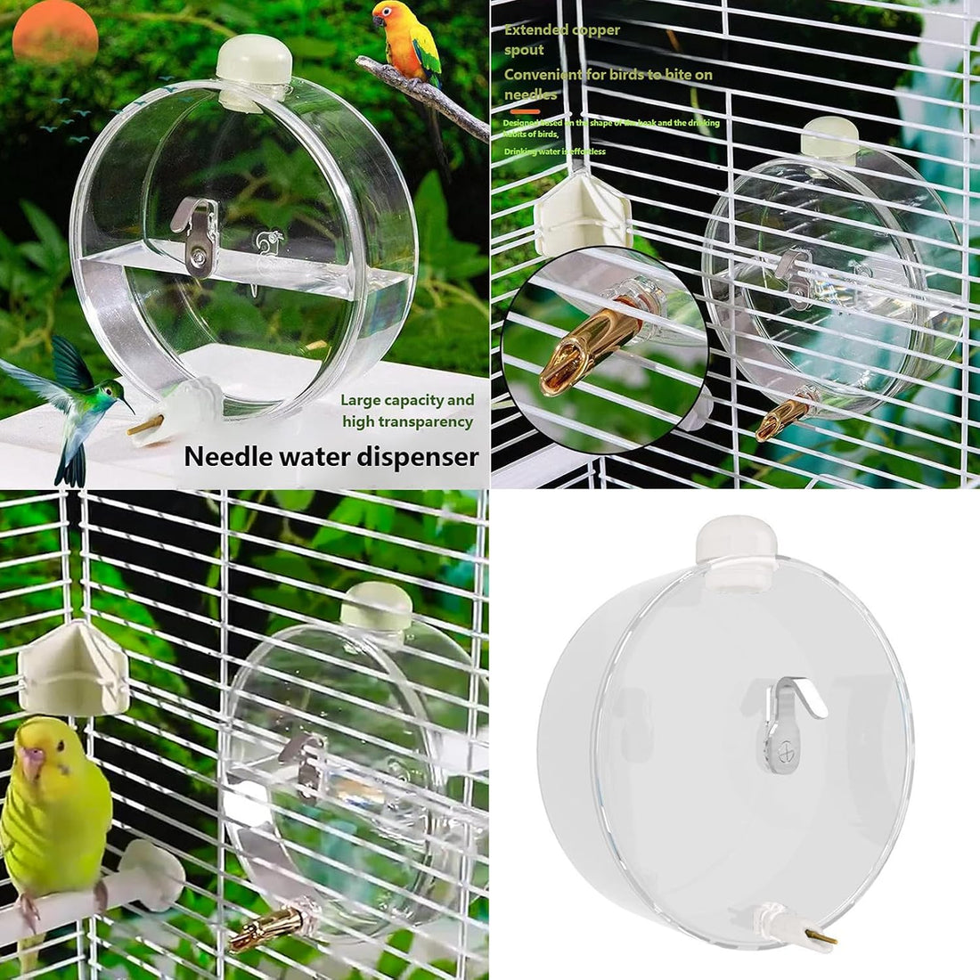 250ml Automatic Bird Water Dispenser with Touch Needle Mechanism Easy