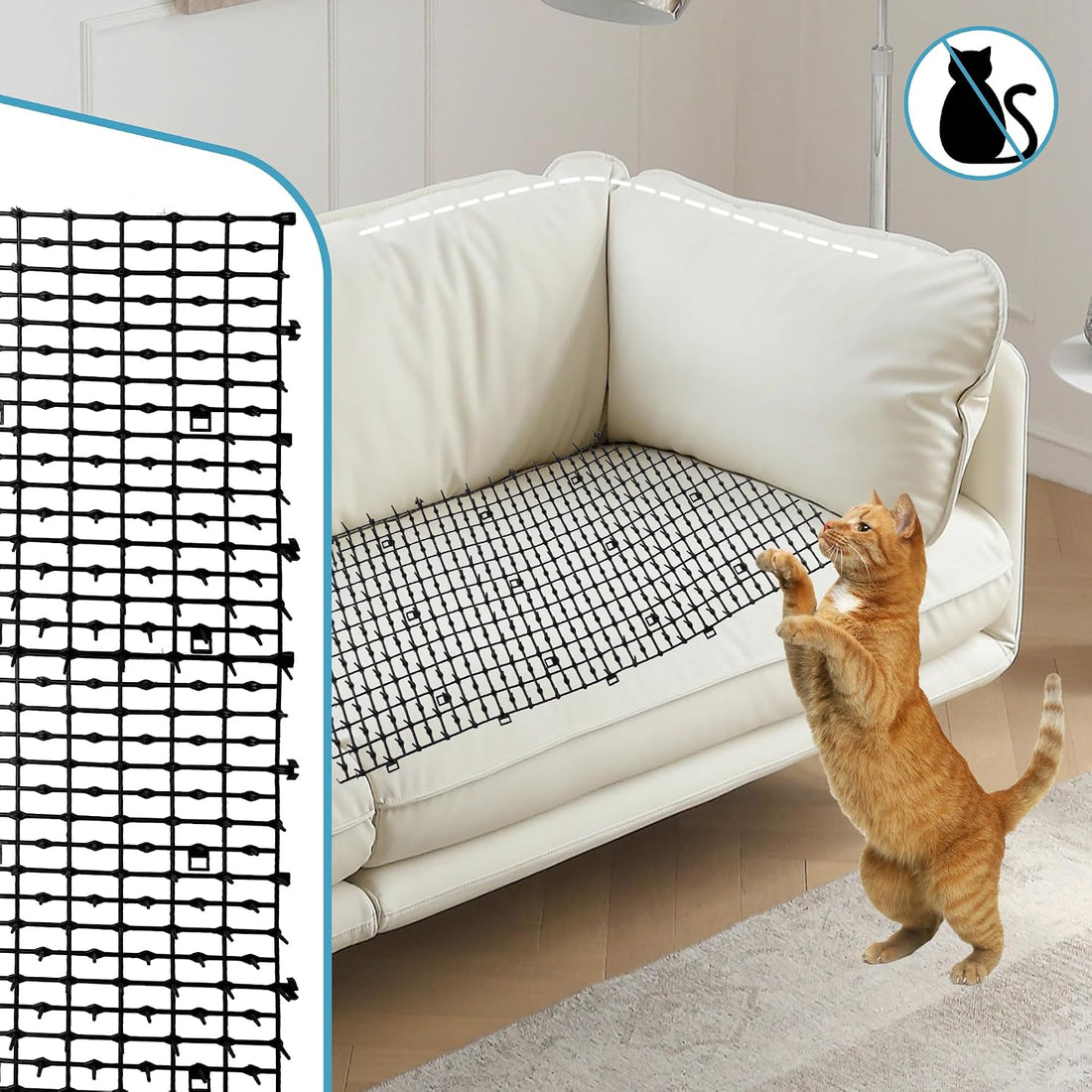 Cat Scat Mat with Spikes for Outdoor and Garden
