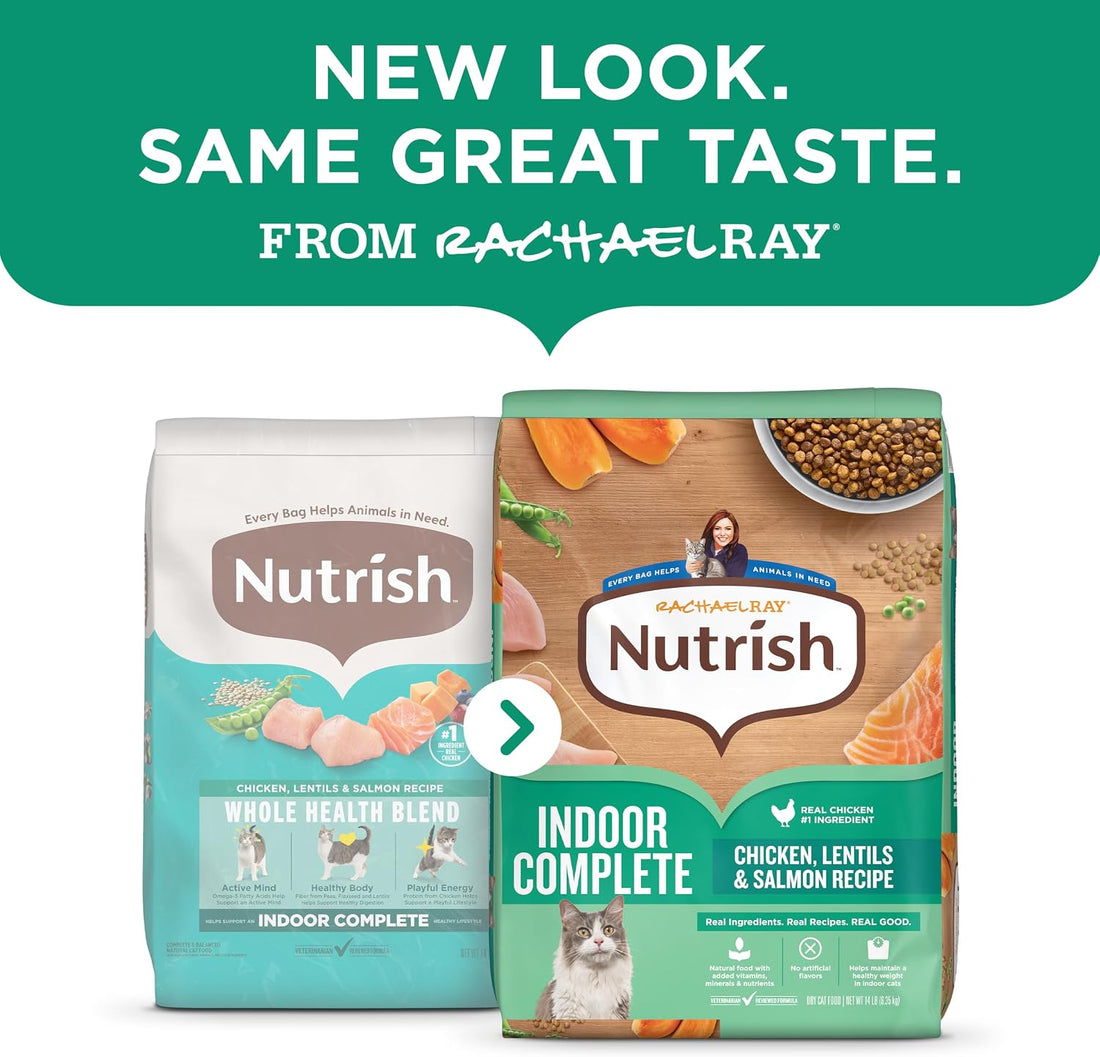 Nutrish Indoor Complete Dry Cat Food, 14 lb. Bag (Rachael Ray)