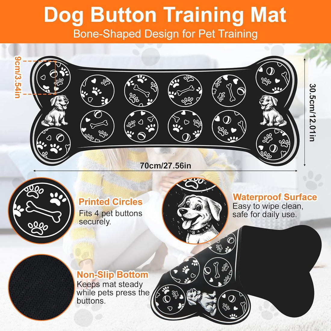 Dog Talking Buttons for Communication, 12 Pack
