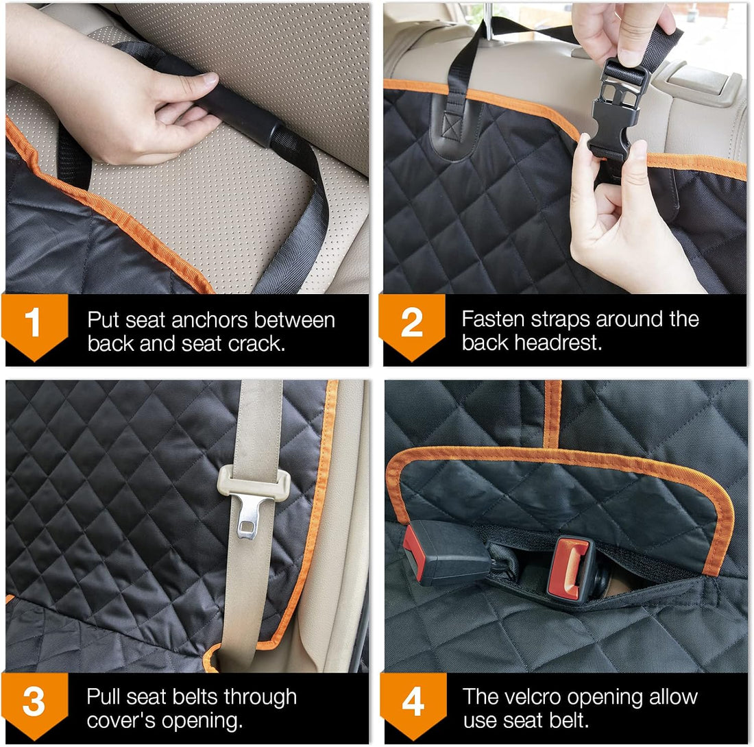 iBuddy Dog Car Seat Cover for Back Seat of Trucks Ford
