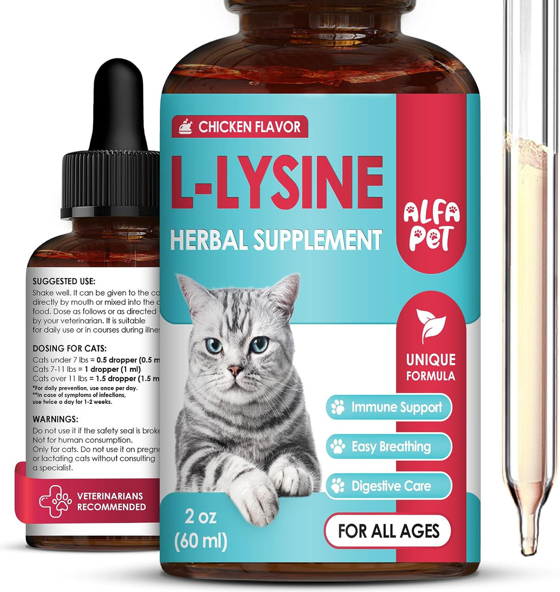 L Lysine for Cats with Taurine & Probiotic