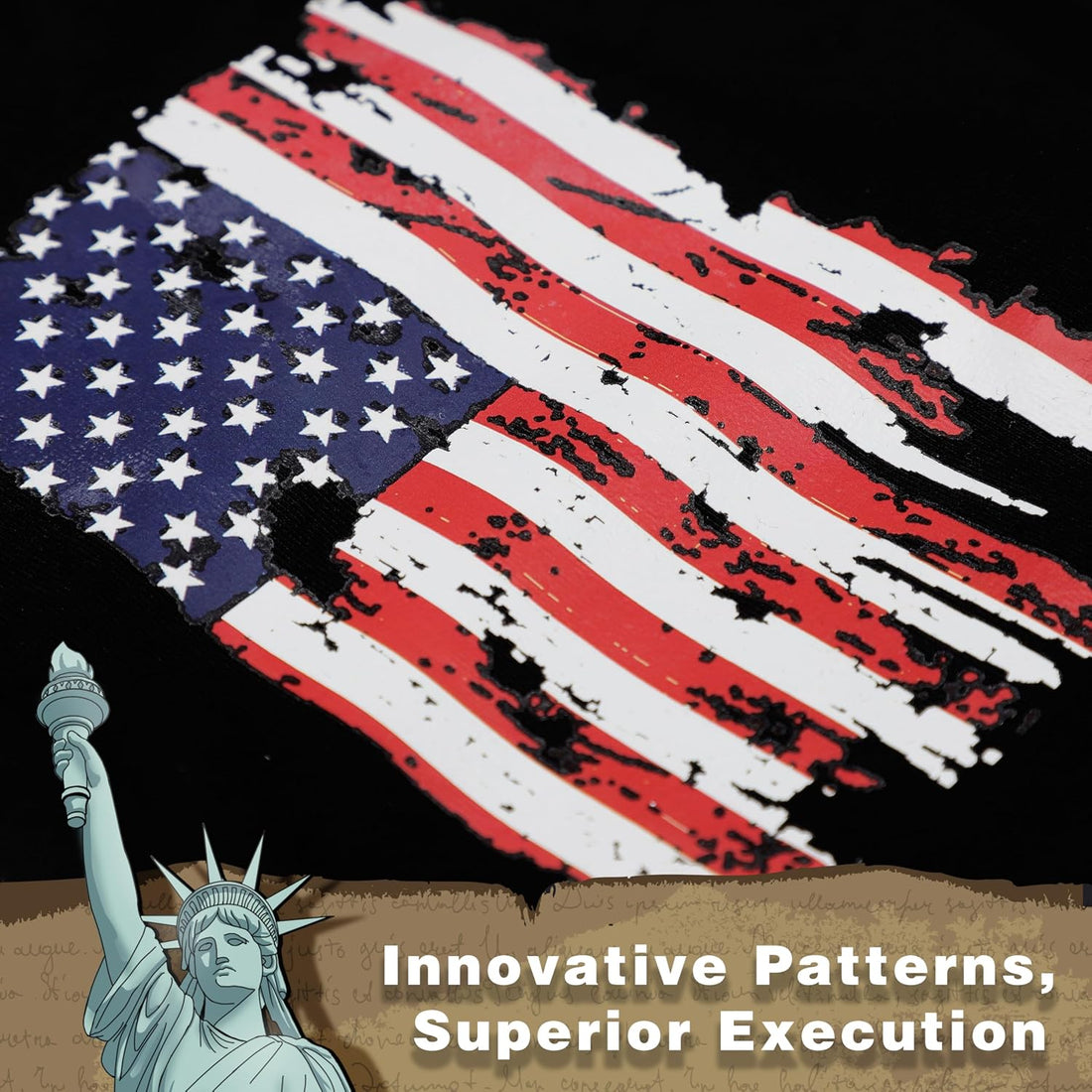 American Battle Damaged Flag Inspired Cotton Dog Shirt,Independence
