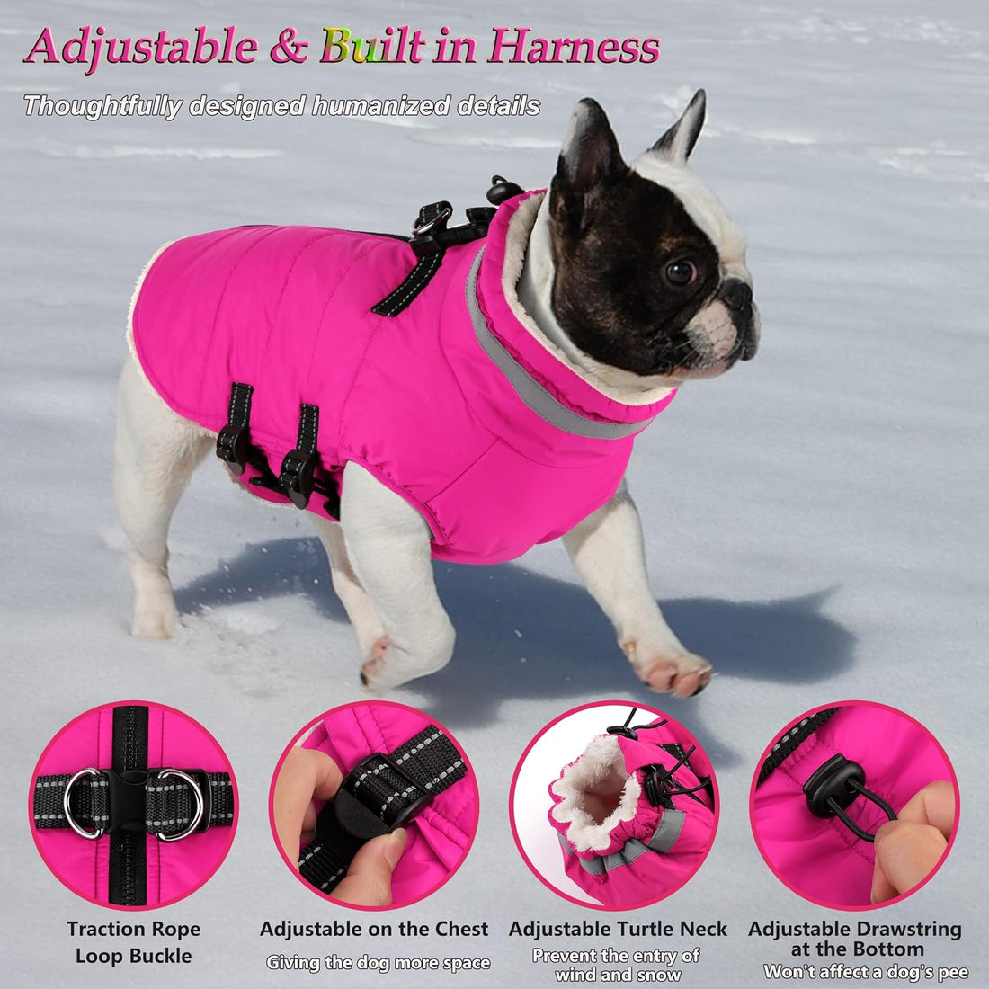 Dogcheer Dog Winter Coat with Harness