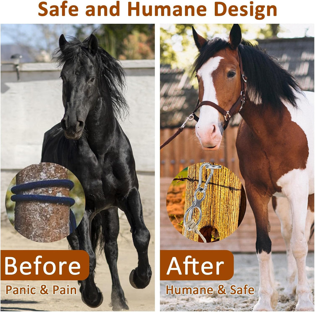 MAQUITA Horse Tie Ring, Safe Tie Horse Supplies, Humane Way Tie Ring