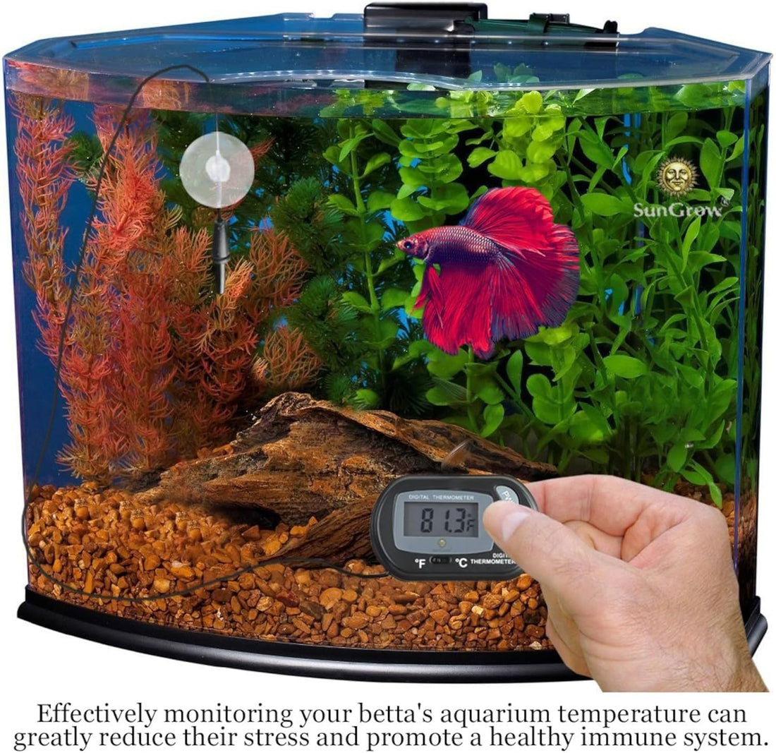 SunGrow Digital Betta Thermometer for Tropical Aquarium Fish