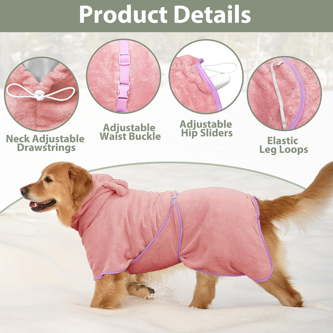 Dog Bathrobe Super Absorbent Towel Robe