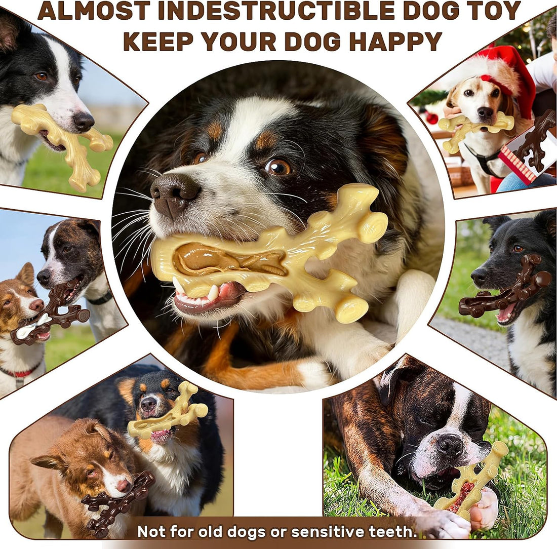 Indestructible Dog Chew Toys for Aggressive Chewers,2 Pack Tough