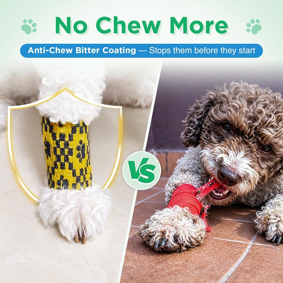 No Chew 2 inch Vet Wraps for Dogs 9 Rolls