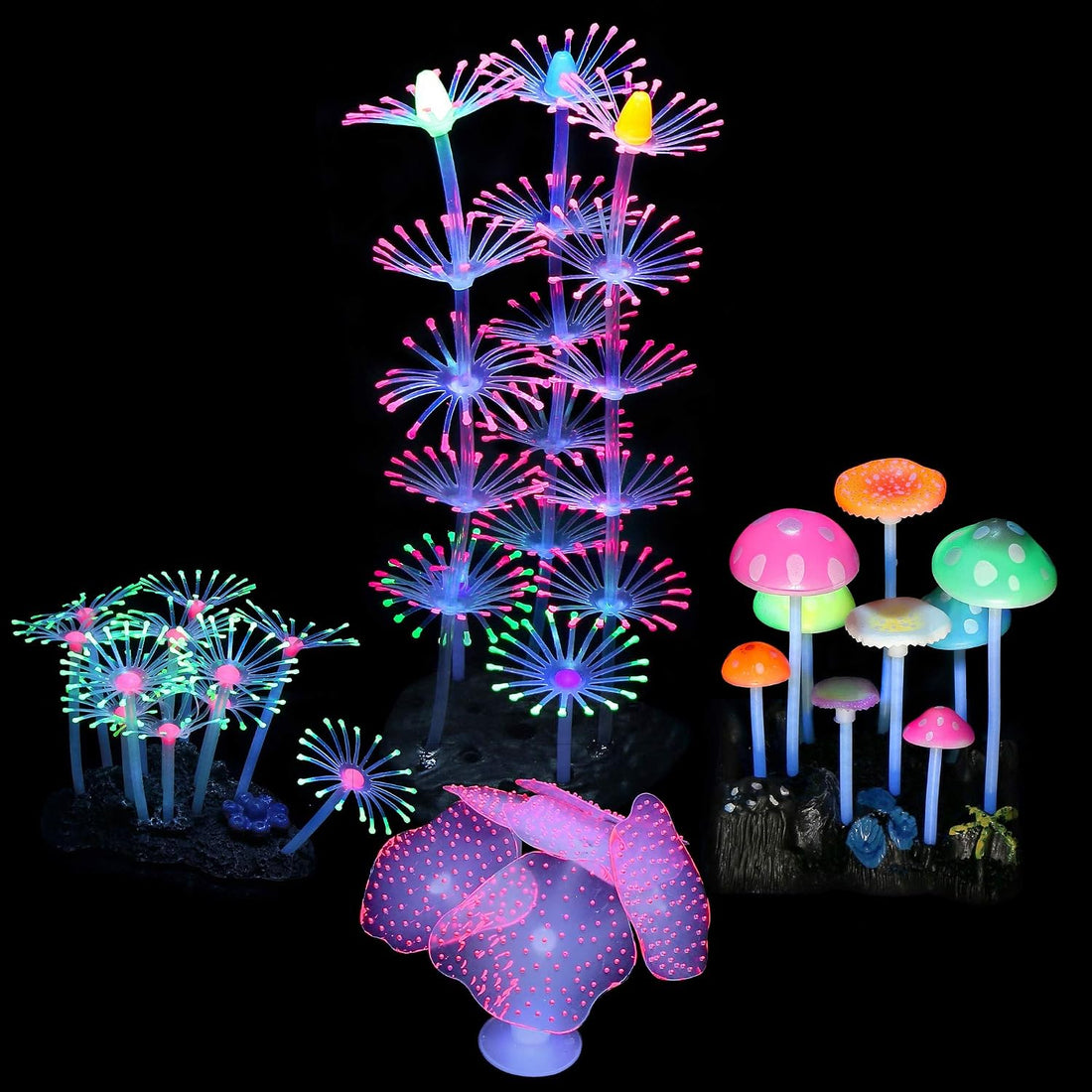 Glowing Fish Tank Decoration Aquarium Plants Accessories Kit #2