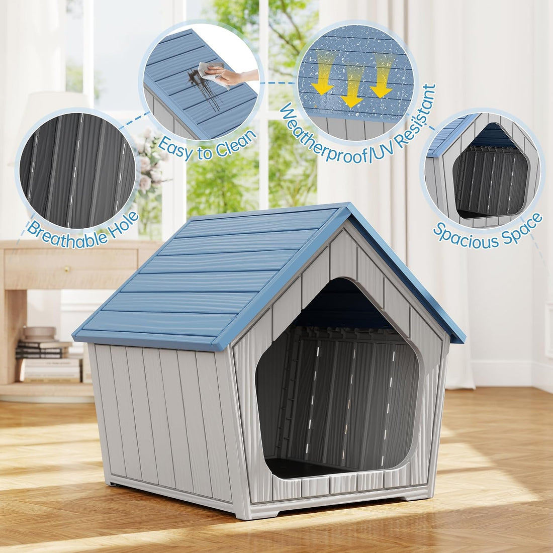 Fancyango Outdoor Indoor Dog House for Small Dogs Dog House