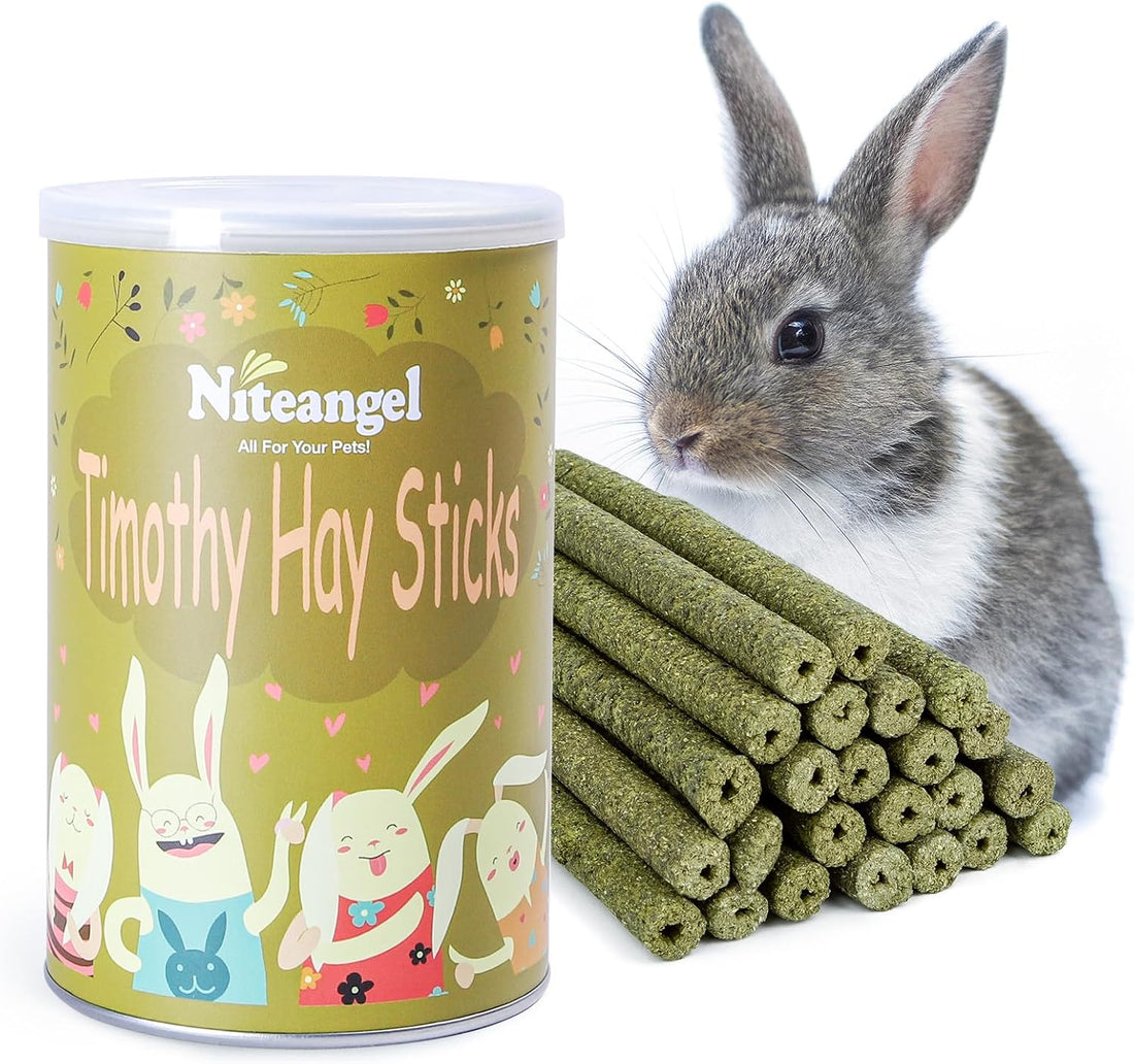 Niteangel 20pcs Natural Timothy Hay Sticks